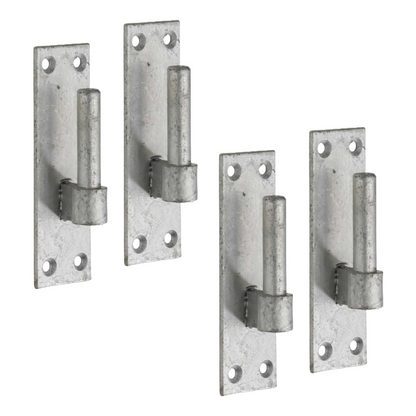 Crochets de portail robustes, 2 paires pour supports de charnière de portail à bande, goupille de 16 mm galvanisée