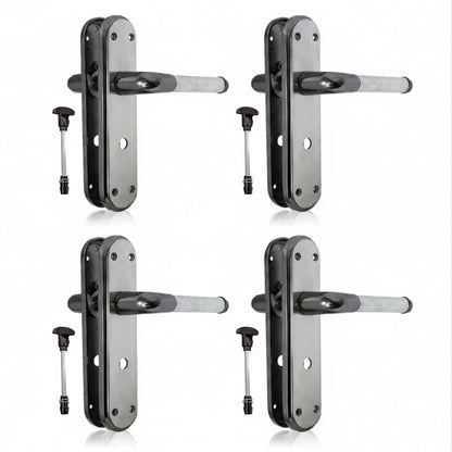 Marketplace JPG companion for Marina Door Handle Two Tone Bathroom Lock Lever - Black Nickel and Satin