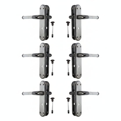 Marketplace JPG companion for Marina Door Handle Two Tone Bathroom Lock Lever - Black Nickel and Satin