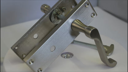 Door Handles Victorian Scroll Lever Bath Lock - Satin 150 x 40mm