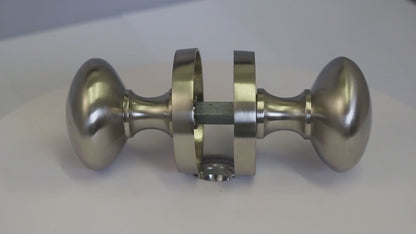 Door Knobs Round Victorian Mortice Knob Sprung - Satin Latch Pack 56mm