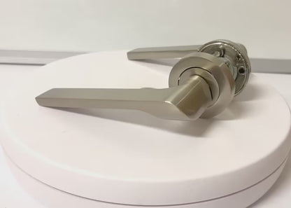 UNO-2 Door Handle Modern Satin Nickel Lever on Rose Internal Doors Handles + 64mm Latch