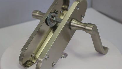Epsom Door Handles Internal Latch Scroll Lever - Satin Pack Hinges