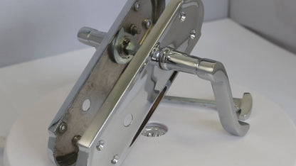 Ashford Door Handle Bathroom Lock Scroll Lever - Chrome Bath Pack