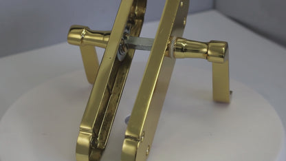 Loquet de porte Epsom à levier à volutes victorien - Laiton