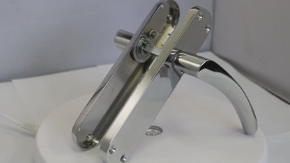 Monja Astrid Door Handles Arched Lever Polished Chrome Latch