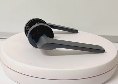 UNO-2 Door Handle Pack Modern Matt Black Lever on Rose Internal Handles + 64mm Latch & Hinges