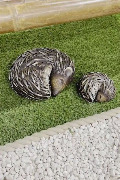 Metal Woodland Sleeping Hedgehog