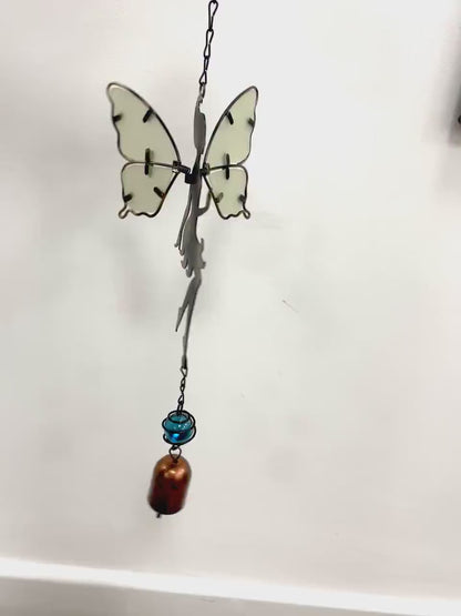 Glow in the Dark Hanging Fairy Bell Chime Tree Hanger Sun Catcher Crystals Ball