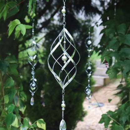Marketplace JPG companion for Stainless Steel Spiral Wind Spinner Single/Double/Triple Outdoor Kinetic Hanging Metal Garden Ornament