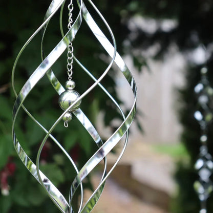 Tesco JPG version for Stainless Steel Spiral Wind Spinner Single/Double/Triple Outdoor Kinetic Hanging Metal Garden Ornament