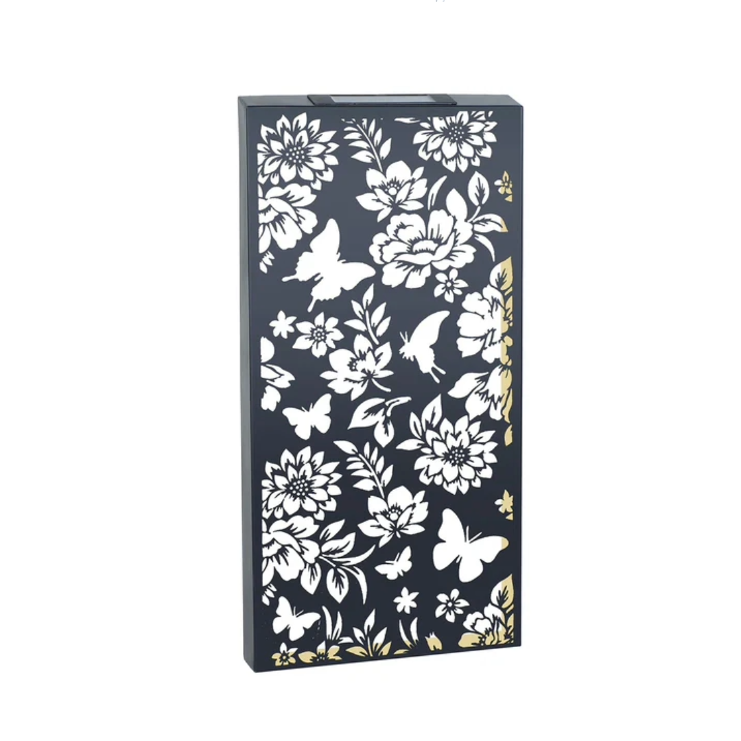 Metal Solar Wall Panel Butterfly Flowers or Birds Pattern Design