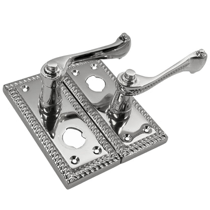 Marketplace JPG companion for Georgian Door Handles Privacy WC Bathroom Pack Chrome 108mm X 48mm Scroll Lever