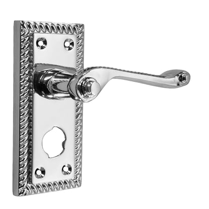 Marketplace JPG companion for Georgian Door Handles Privacy WC Bathroom Pack Chrome 108mm X 48mm Scroll Lever