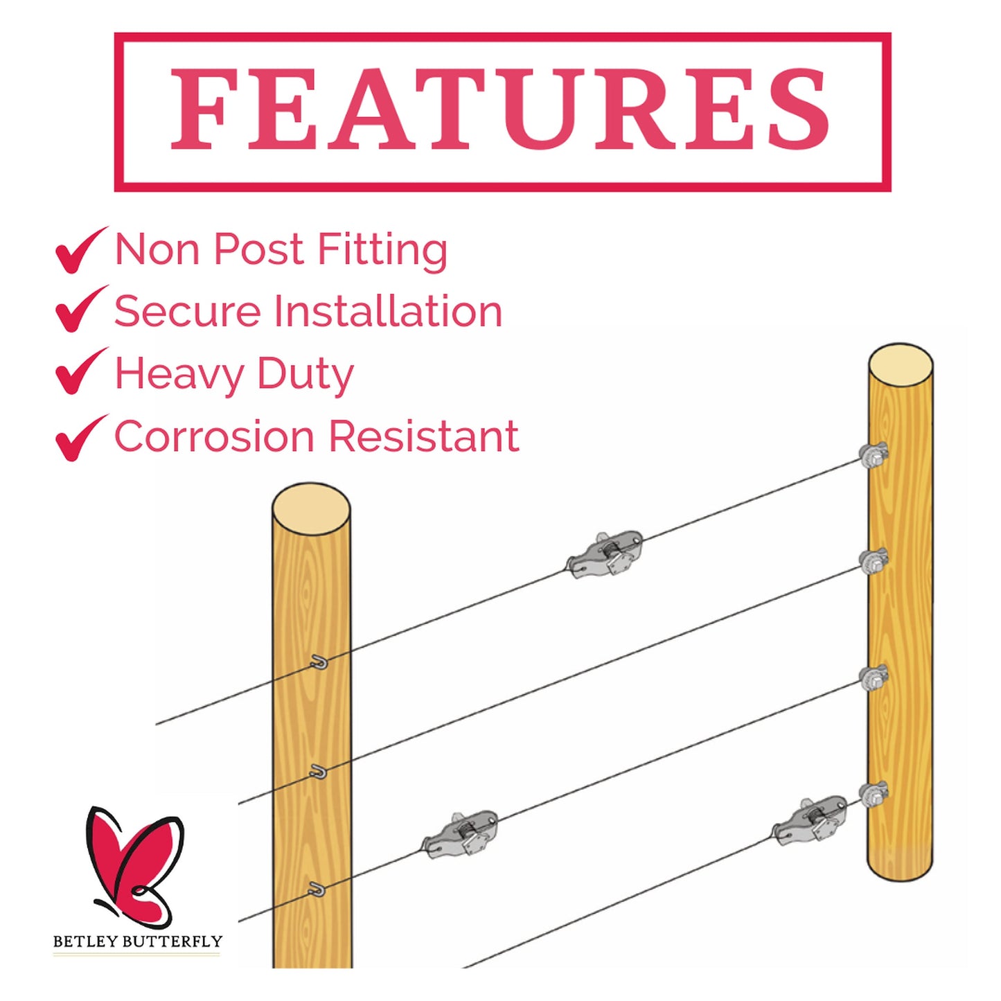 Marketplace JPG companion for Radisseur 2/5/10 Galvanised Steel Tensioner 120mm Rachet Fencing Line Wire Tight - 4.7"