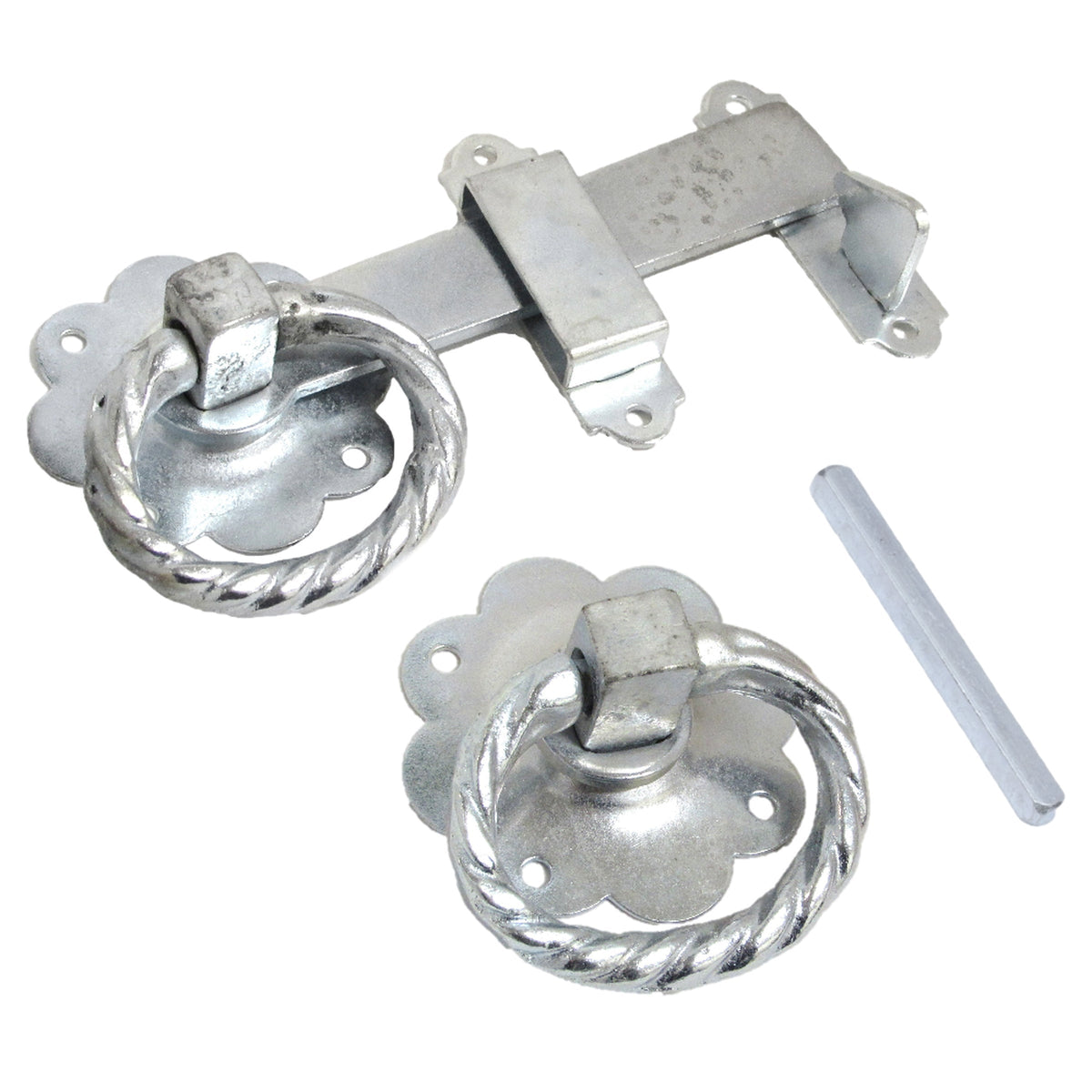 Marketplace JPG companion for Ring Gate Latch Zinc Plated 6" 150mm Twisted Ring Silver Garden Gate Catch