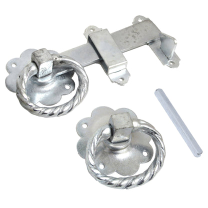 Marketplace JPG companion for Ring Gate Latch Zinc Plated 6" 150mm Twisted Ring Silver Garden Gate Catch