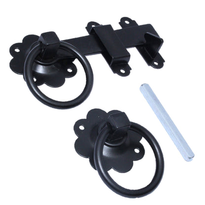 Marketplace JPG companion for Ring Gate Latch Black 6" 150mm Plain Ring Garden Gate Catch