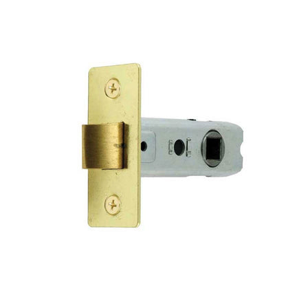 Mortice Tubular Gate Latch 2.5" 63mm Internal Door Catch Handle Brass Plate 1-10