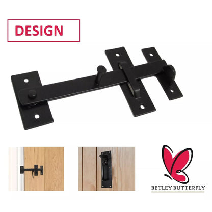 Marketplace JPG companion for Black Suffolk Gate Latch Catch Garden Gate Shed Door Thumb Lock Cottage - 78mm