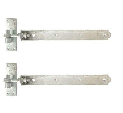 Adjustable Gate Hinges Pair 600mm 24" Galvanised Heavy Duty Hook and Band Stable