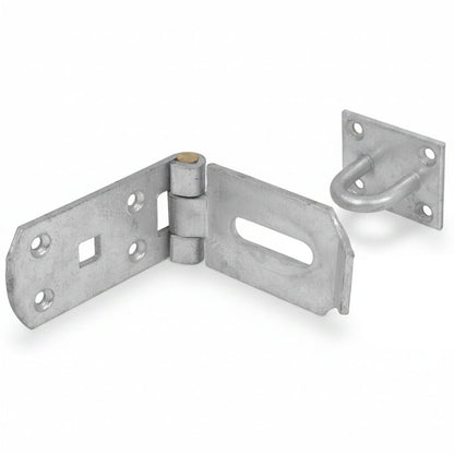 Heavy-Duty Galvanised Hasp & Staple – 10″, Pack of 1 or 2 – 1