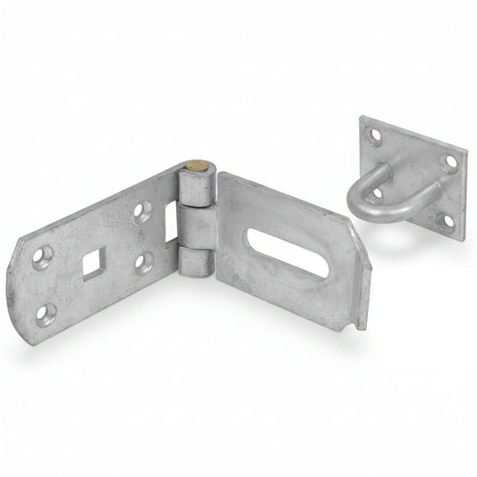 Heavy-Duty Galvanised Hasp & Staple – 10″, Pack of 1 or 2 – 1