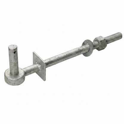 Galvanised gate hook to bolt with welded washer and 19mm pin