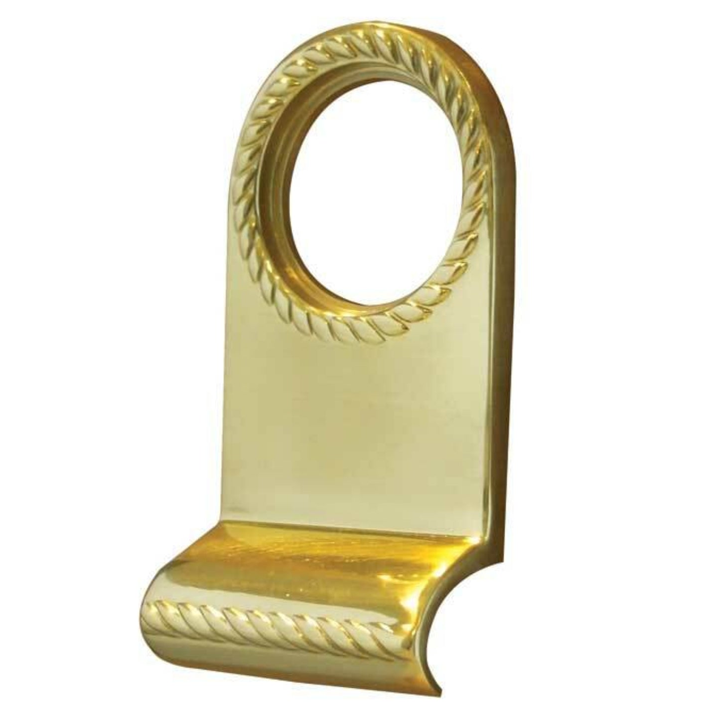 Georgian Style Polished Brass Cylinder Door Pull, 85mm x 45mm x 2mm, product view 1