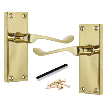 Marketplace JPG companion for Door Handles Scroll Lever Internal Latch - Brass 118 X 40mm