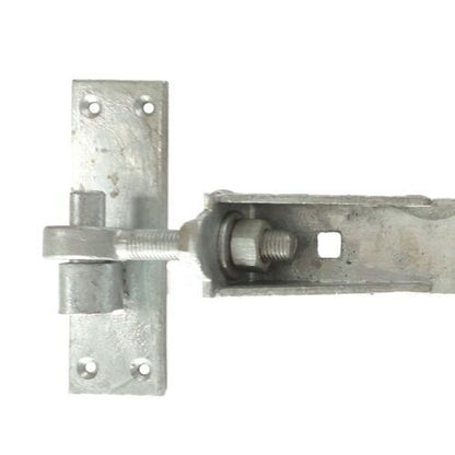 Adjustable Gate Hinges Pair 600mm 24" Galvanised Heavy Duty Hook and Band Stable