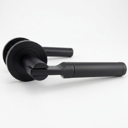 Marketplace JPG companion for Electra Door Handles Latch Lever on Rose - Matt Black 140mm