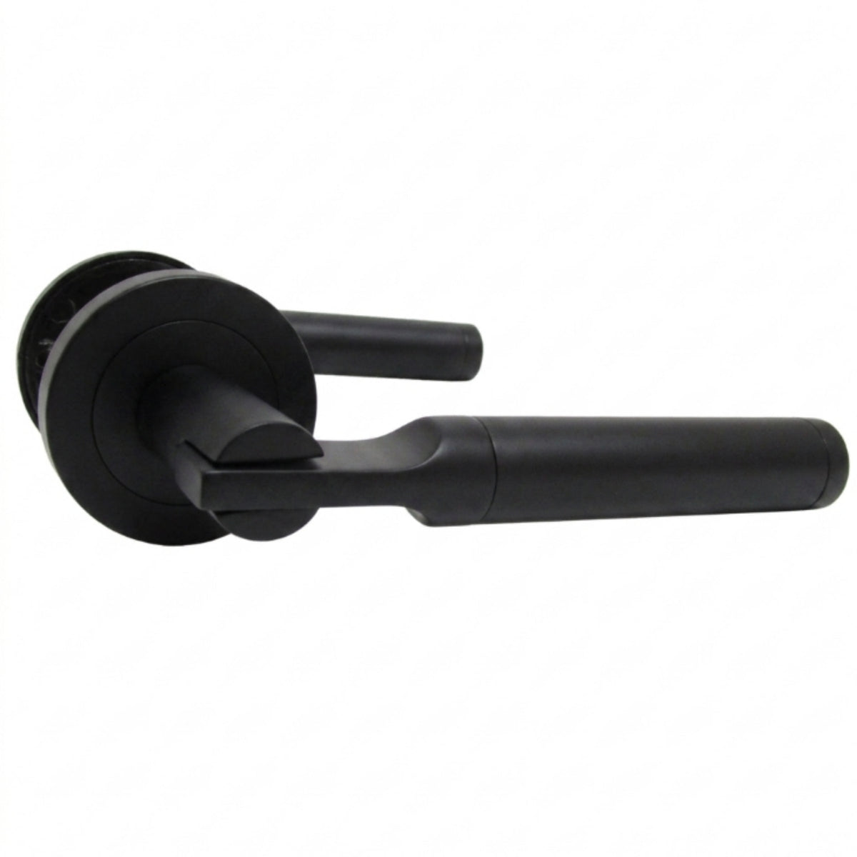 Marketplace JPG companion for Electra Door Handles Latch Lever on Rose - Matt Black 140mm