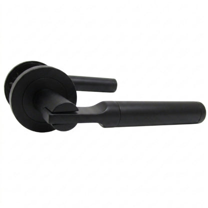 Marketplace JPG companion for Electra Door Handles Latch Lever on Rose - Matt Black 140mm