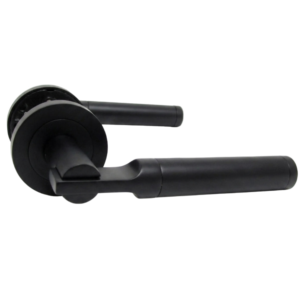 Marketplace JPG companion for Electra Door Handles Latch Lever on Rose - Matt Black 140mm
