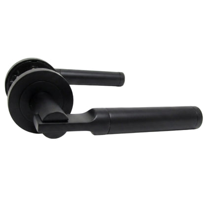 Marketplace JPG companion for Electra Door Handles Latch Lever on Rose - Matt Black 140mm