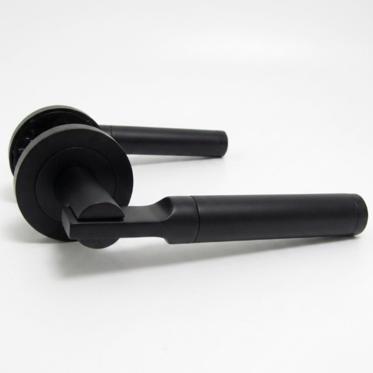 Marketplace JPG companion for Electra Door Handles Latch Lever on Rose - Matt Black 140mm