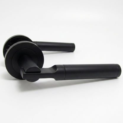 Marketplace JPG companion for Electra Door Handles Latch Lever on Rose - Matt Black 140mm