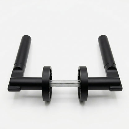 Marketplace JPG companion for Electra Door Handles Latch Lever on Rose - Matt Black 140mm