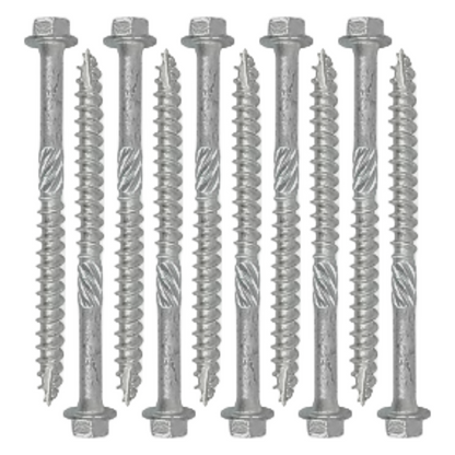 Hex Head Timber Screws 10 x 100mm Flanged Thread Cutting , Pack of 50