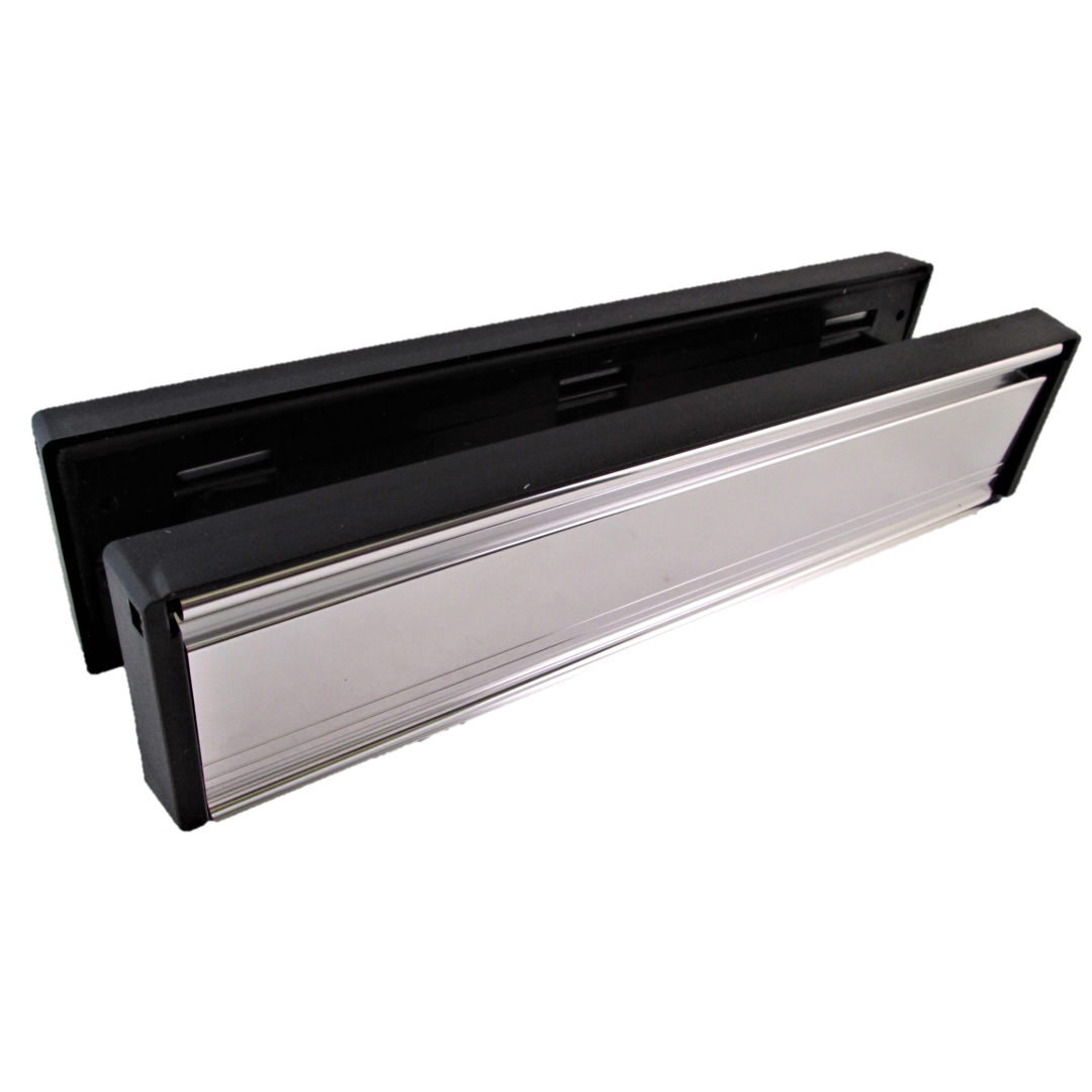 12" letter Box, Door letter box, Silver