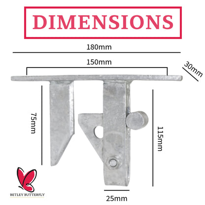 Marketplace JPG companion for Self Locking Auto Gate Catch Galvanised Steel Gate Latch with Straight Striker