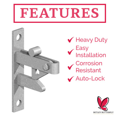 Marketplace JPG companion for Self Locking Auto Gate Catch Galvanised Steel Gate Latch Heavy Duty