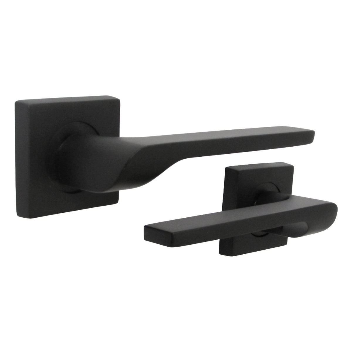 Marketplace JPG companion for UNO-2 Door Handle Matt Black Lever on Square Rose Internal Handles + 64mm Latch & Hinges