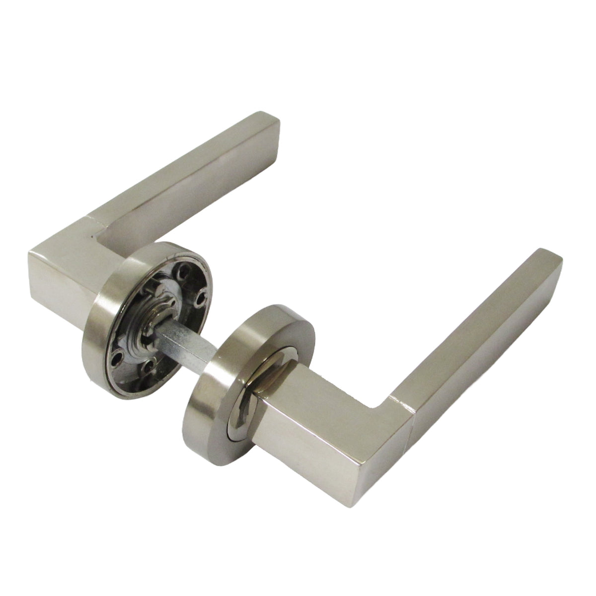 Marketplace JPG companion for Cafri Line Door Handle Modern Satin Nickel Lever on Rose Internal Door Handles + 64mm Latch & Hinges