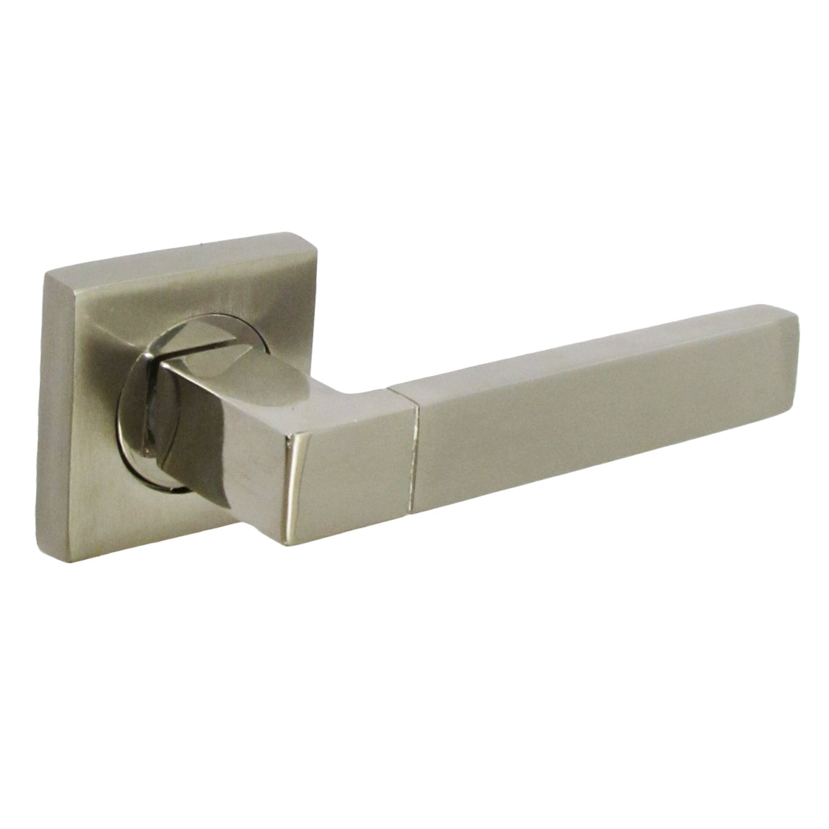 Marketplace JPG companion for Cafri Line Door Handle Satin Nickel Rectangular Lever on Square Rose Internal Handles + 64mm Latch & Hinges