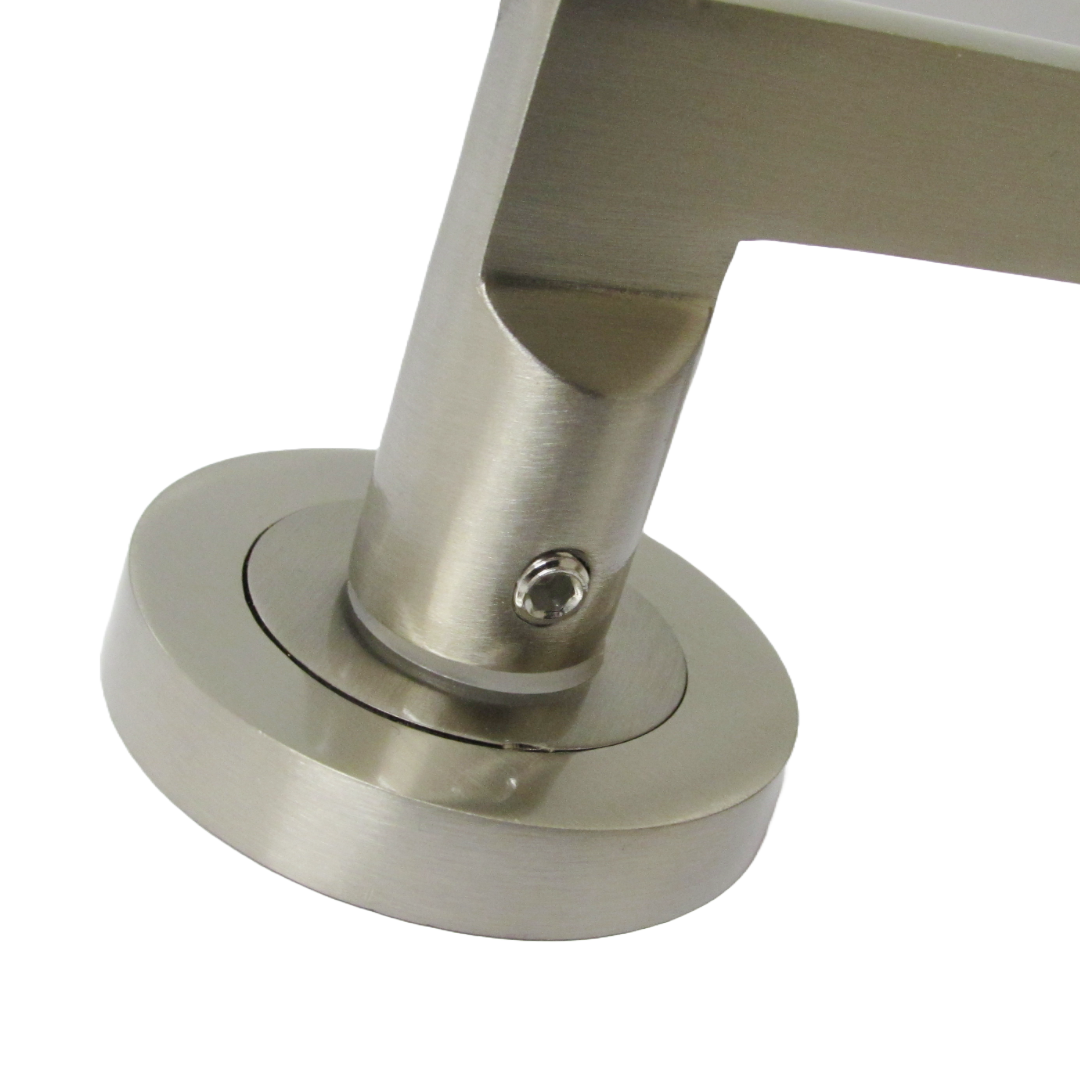 Ensemble de clés de serrure de poignée de porte UNO, levier moderne en nickel satiné sur rosace, pack d'écusson interne