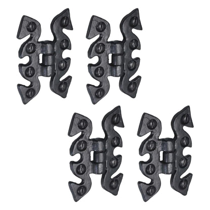 Marketplace JPG companion for Antique Black Cabinet Butterfly Hinges 70mm X 45mm, Cast Iron Snake Cupboard Hinges with Fixings