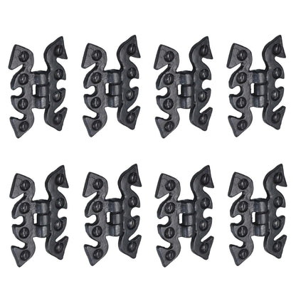 Marketplace JPG companion for Antique Black Cabinet Butterfly Hinges 70mm X 45mm, Cast Iron Snake Cupboard Hinges with Fixings
