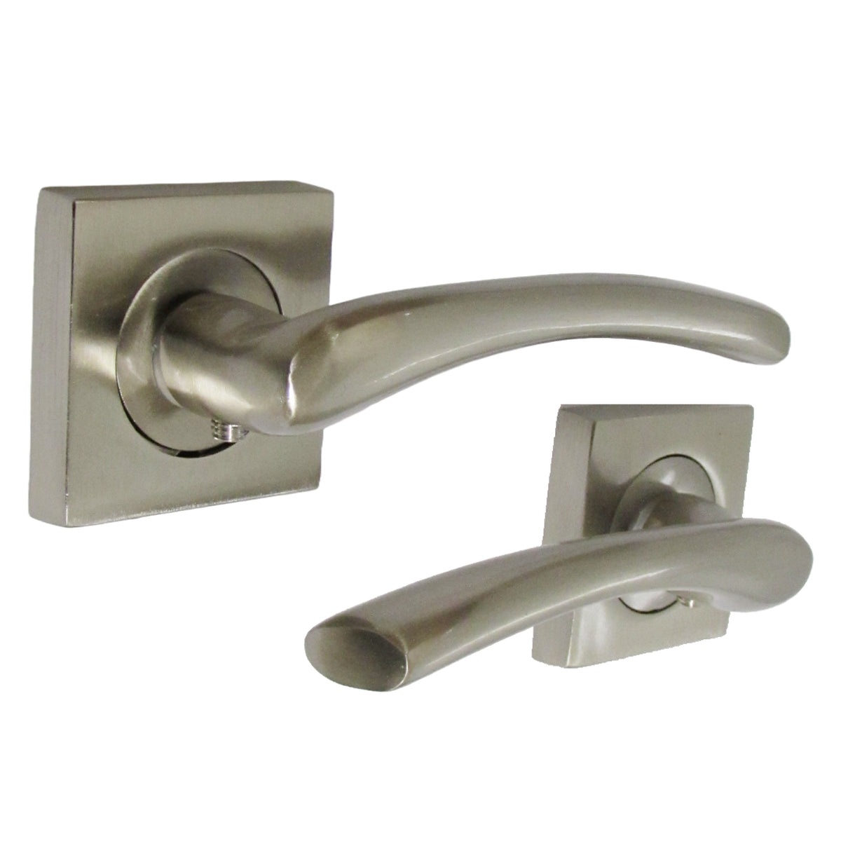 Marketplace JPG companion for Zena Door Handle Satin Nickel Lever on Square Rose Internal Latch Handles 64mm Latch